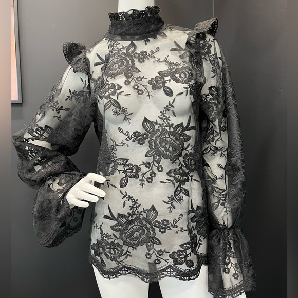 In the Style black lace top. - Picture 1 of 4
